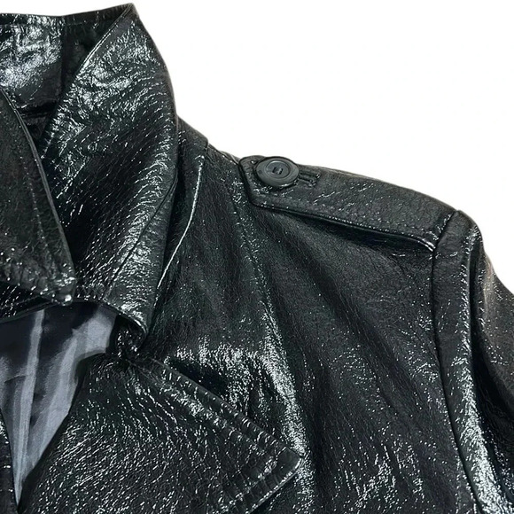 Y2K Marina Rinaldi  vtg coat,women M/L  PTP 21”. Lightweight,tag says leather - Picture 15 of 17